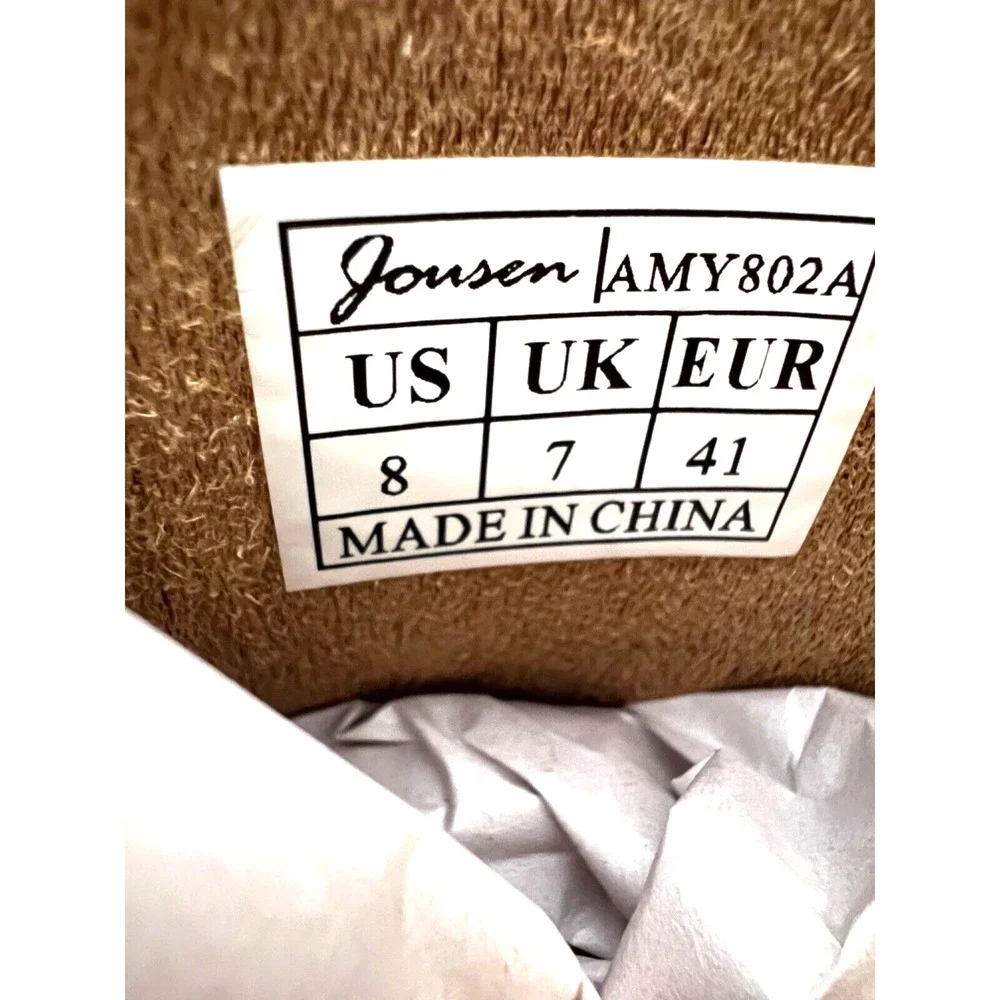 Jonsen Milan Mens Loafers Shoes Tan Brown Slip-On Square Toe Men's 8 US